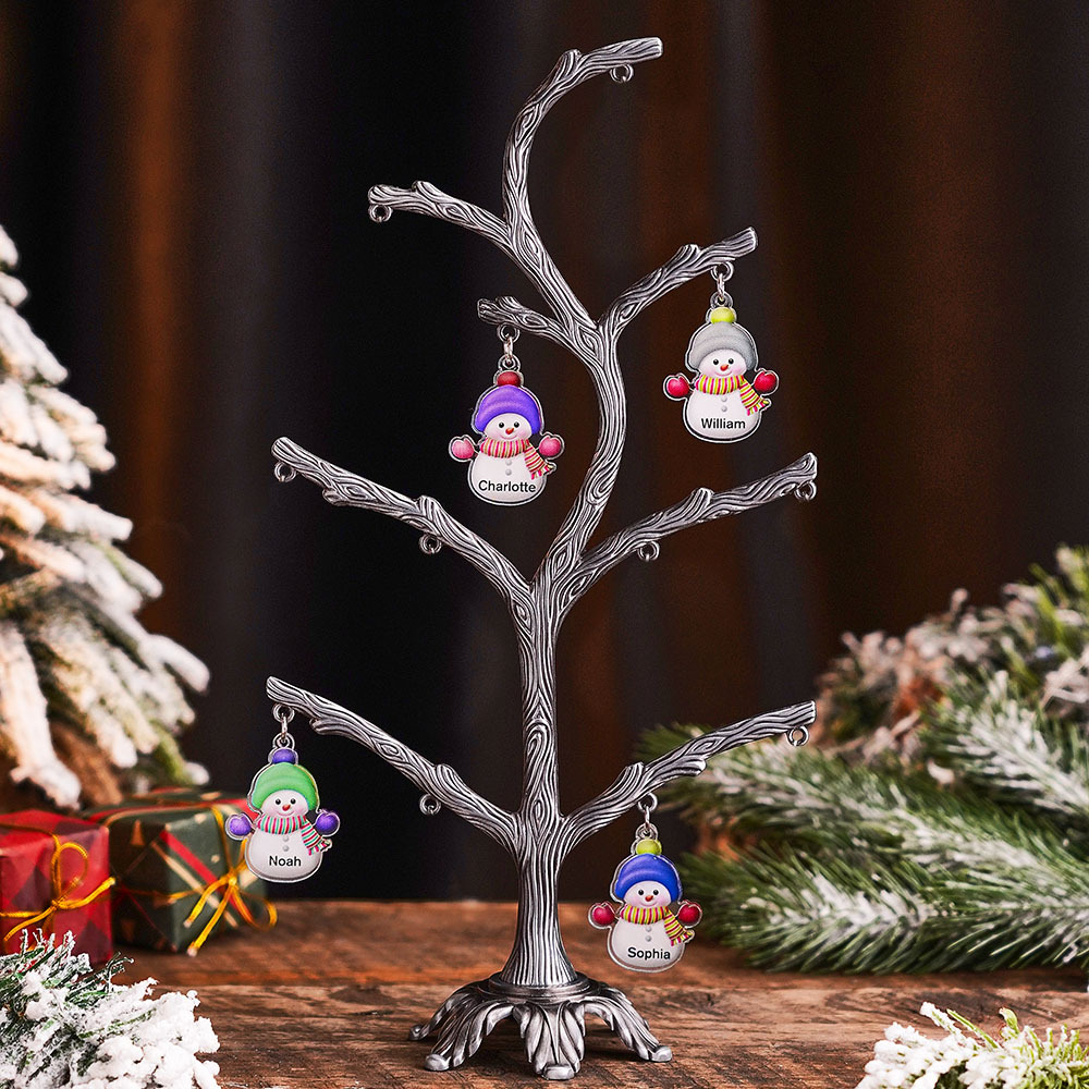 Personalized Christmas Name Night Light Snowman Tree Light Bedroom Night Light Christmas Gifts