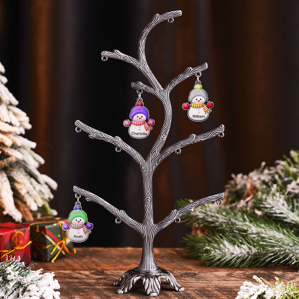 Personalized Christmas Name Night Light Snowman Tree Light Bedroom Night Light Christmas Gifts