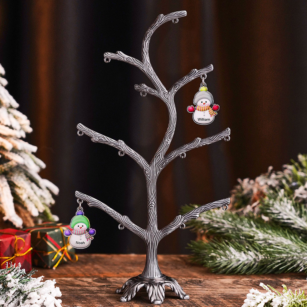 Personalized Christmas Name Night Light Snowman Tree Light Bedroom Night Light Christmas Gifts