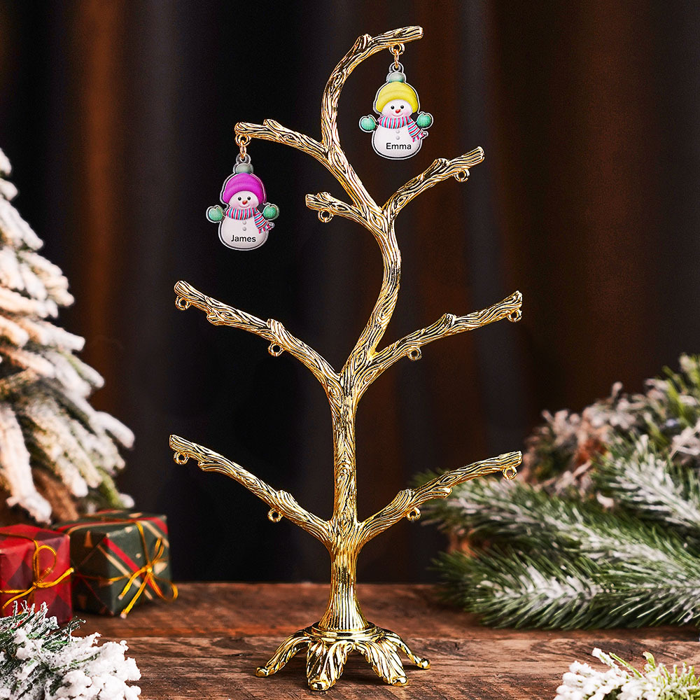 Personalized Christmas Name Night Light Snowman Tree Light Bedroom Night Light Christmas Gifts