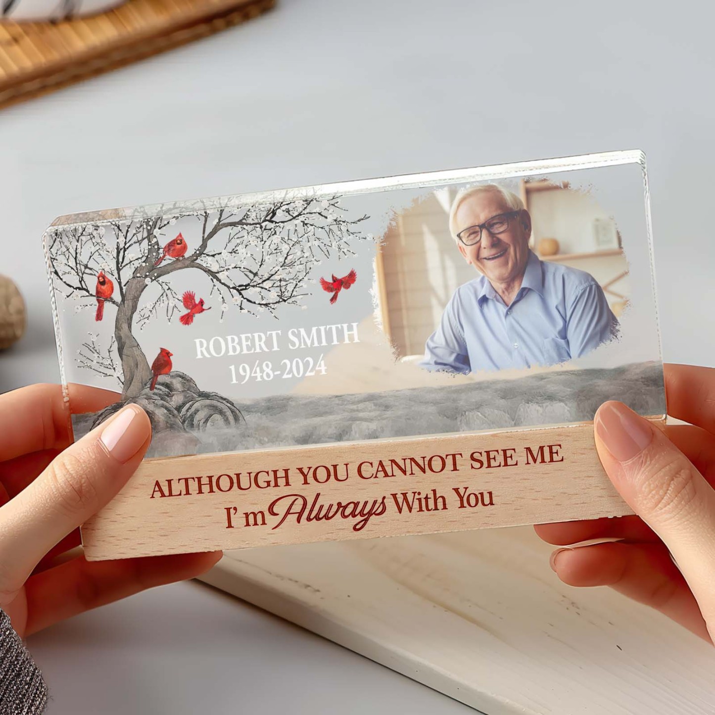 Personalized I'm Always With You Night Light Custom Photo Light Memorial Gift - soufeelus