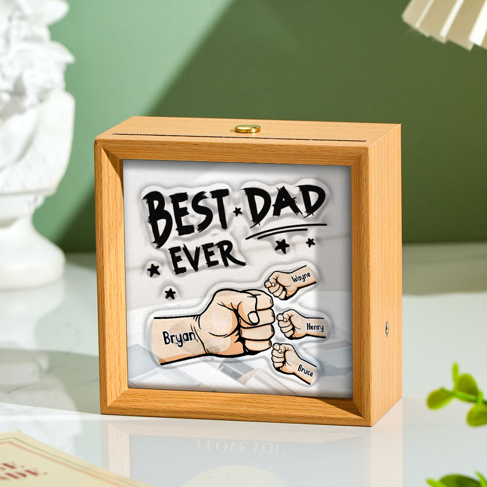 Personalized Mirror Light Custom Fist Mirror Night Light Custom Kids Names Best Gifts Father's Day Gifts - soufeelus