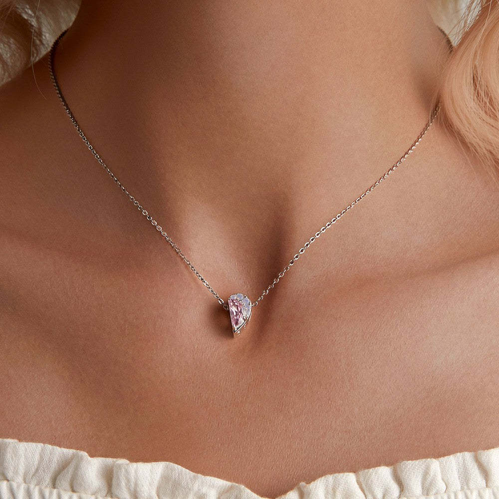 pink diamond heart charm 925 sterling silver xs1954