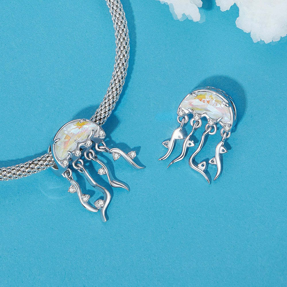 diamond jellyfish charm 925 sterling silver xs1959