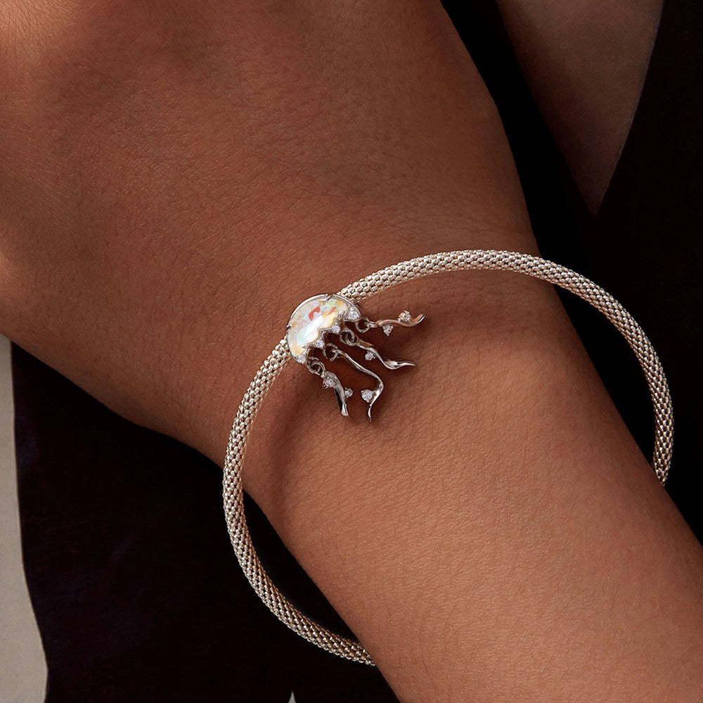diamond jellyfish charm 925 sterling silver xs1959