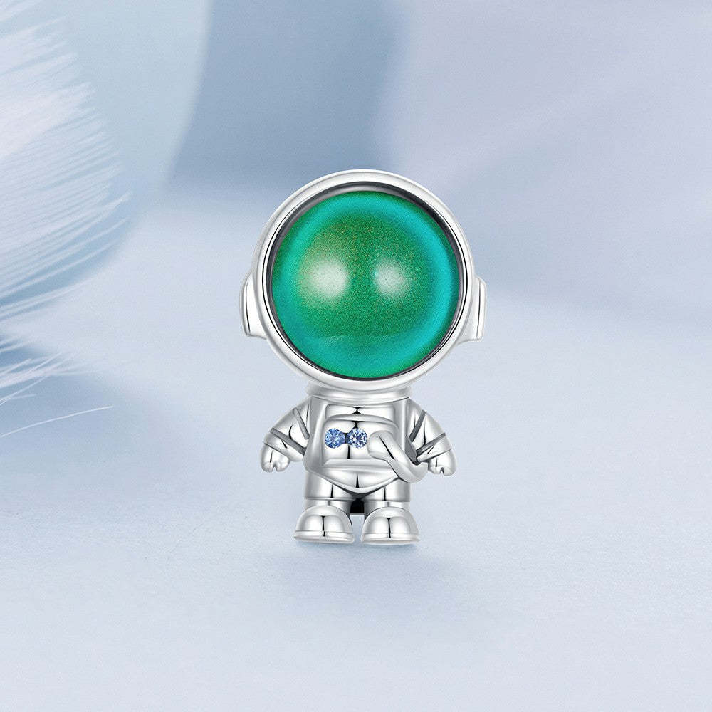 temperature discoloration astronaut charm 925 sterling silver xs1962