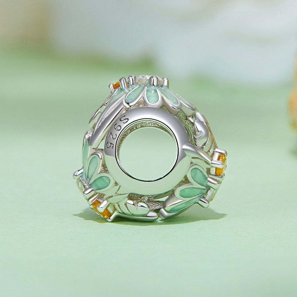bee daisy charm 925 sterling silver xs1975