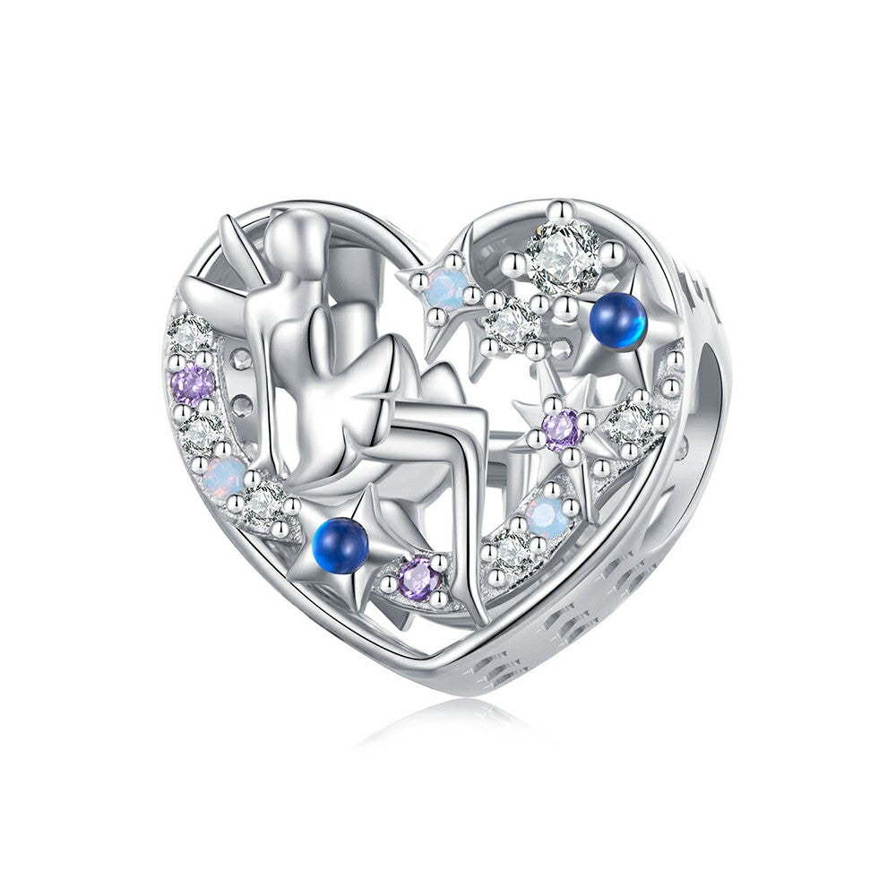 day and night elf heart charm 925 sterling silver xs1977