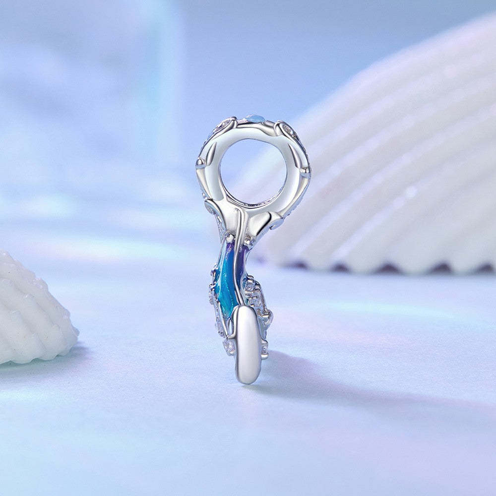 mermaid tail charm 925 sterling silver xs1990