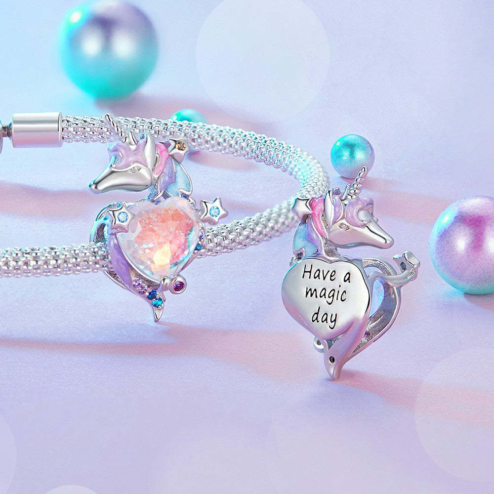 fantasy unicorn charm 925 sterling silver xs1994