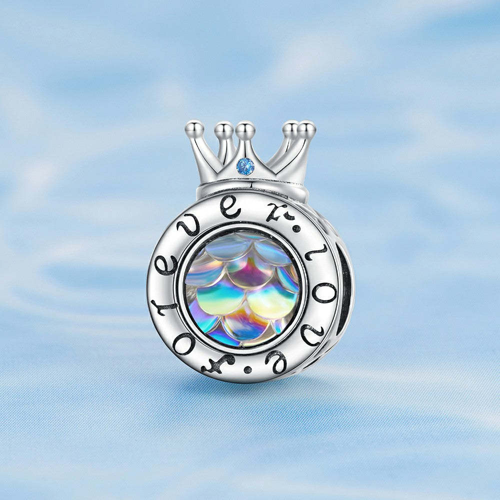 crown lettering charm 925 sterling silver xs2013