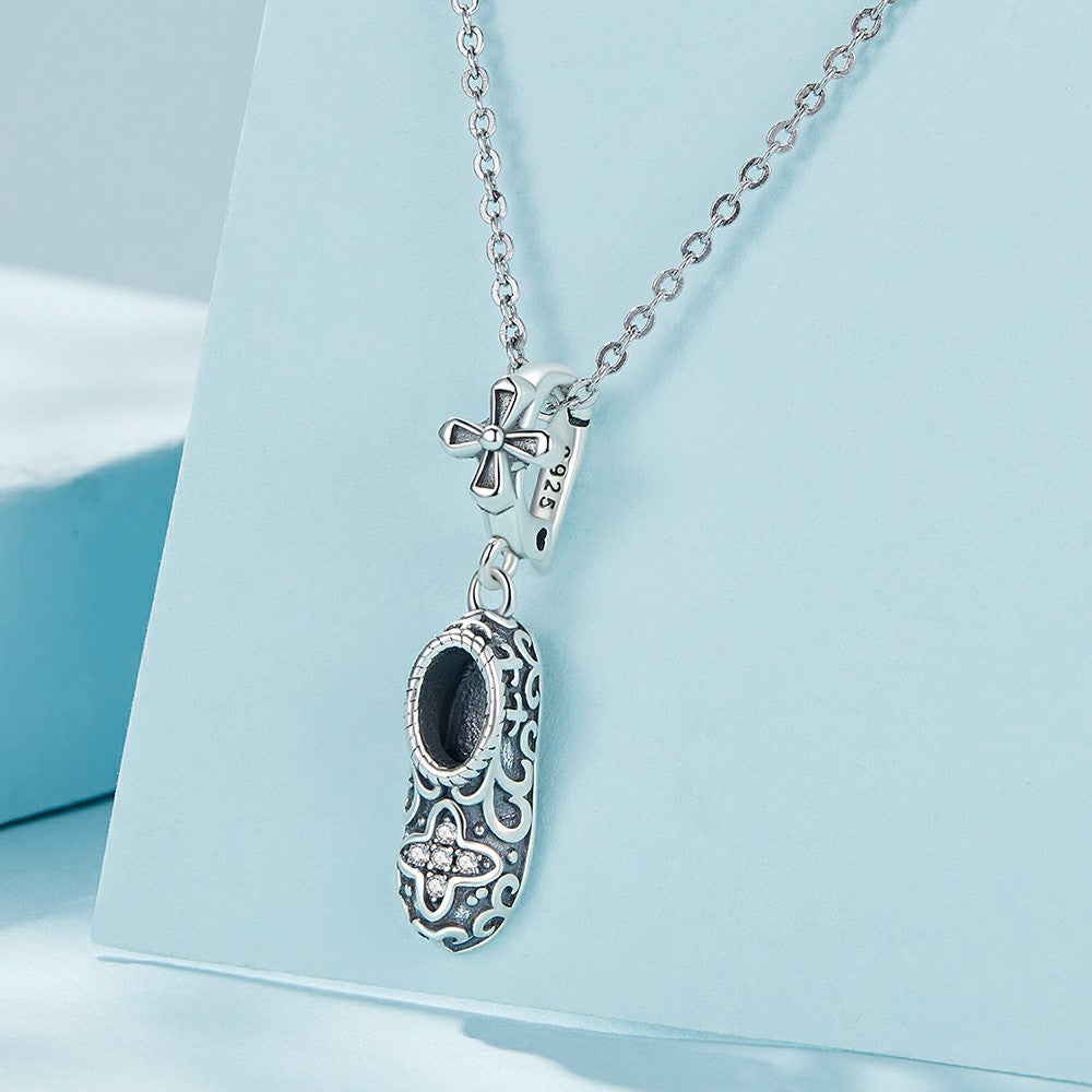 exquisite pattern shoe buckle charm 925 sterling silver xs2031