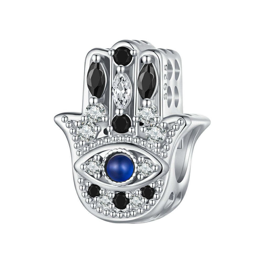 hand of fatima evil eye charm 925 sterling silver xs2035