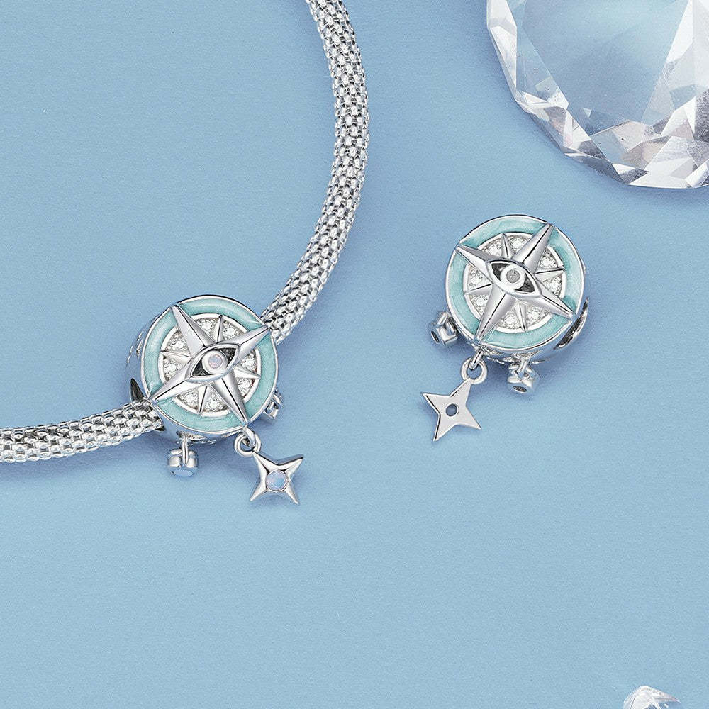 star compass charm 925 sterling silver xs2042