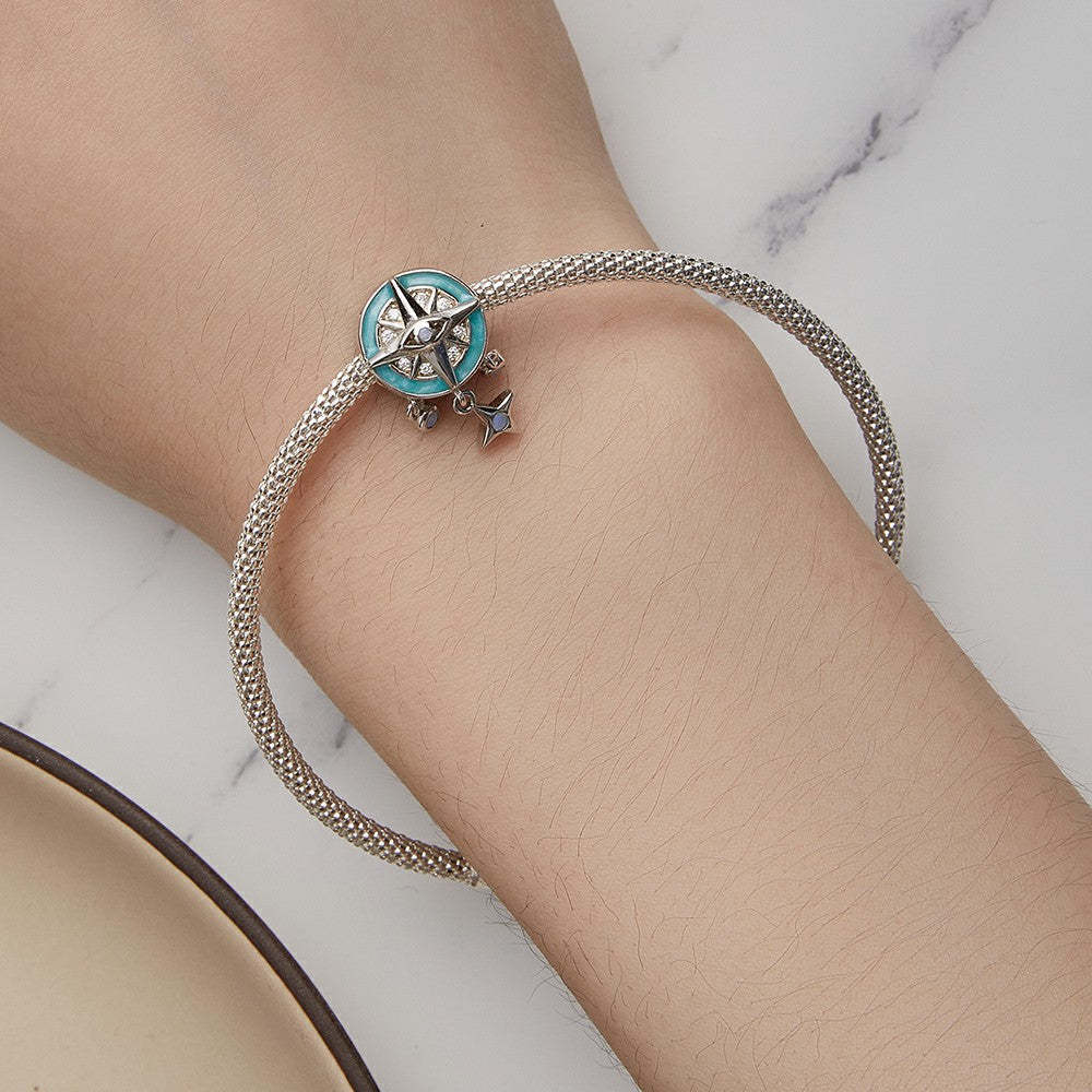 star compass charm 925 sterling silver xs2042