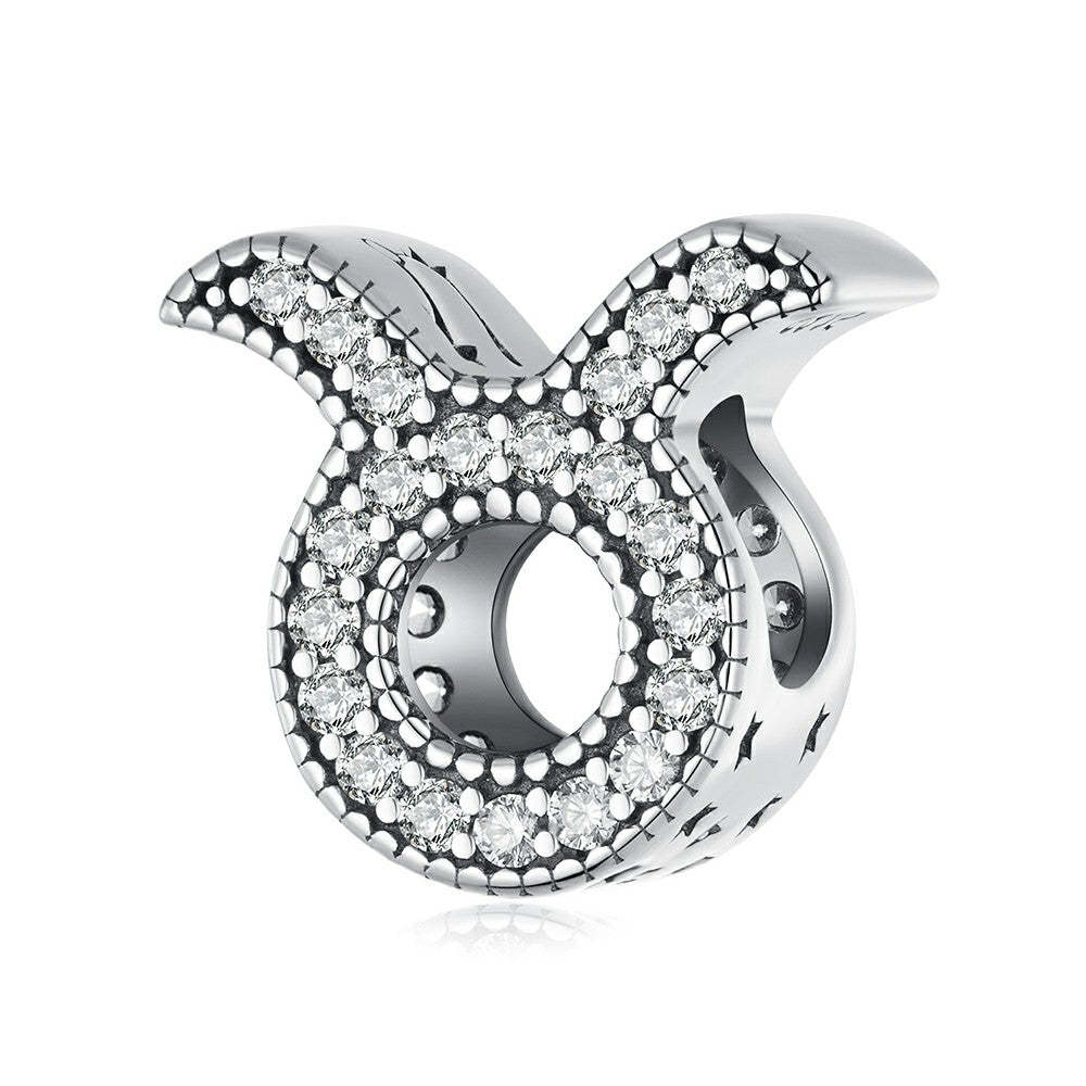 taurus lucky zodiac sign charm 925 sterling silver xs2056