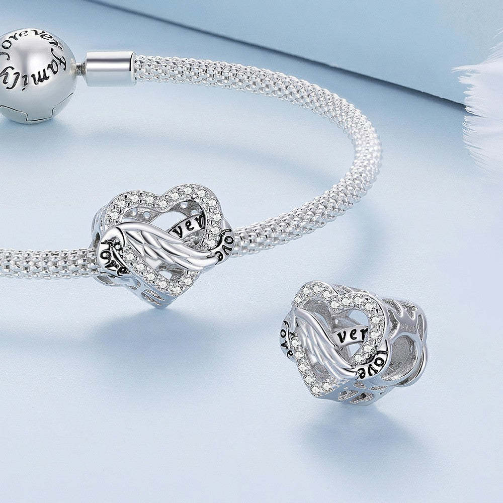 eternal heart forever love charm 925 sterling silver xs2065