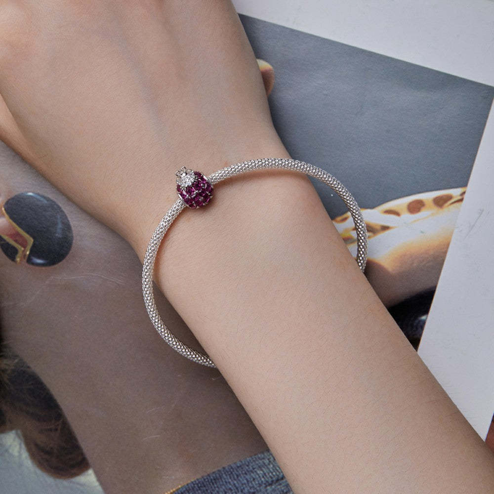 ladybug deep pink charm 925 sterling silver xs2098