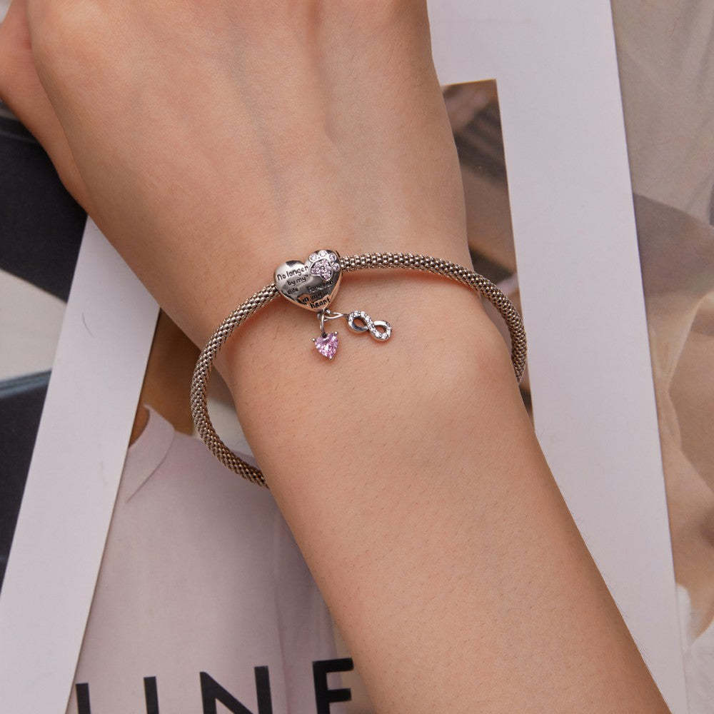 infinite love pink zircon charm 925 sterling silver xs2104
