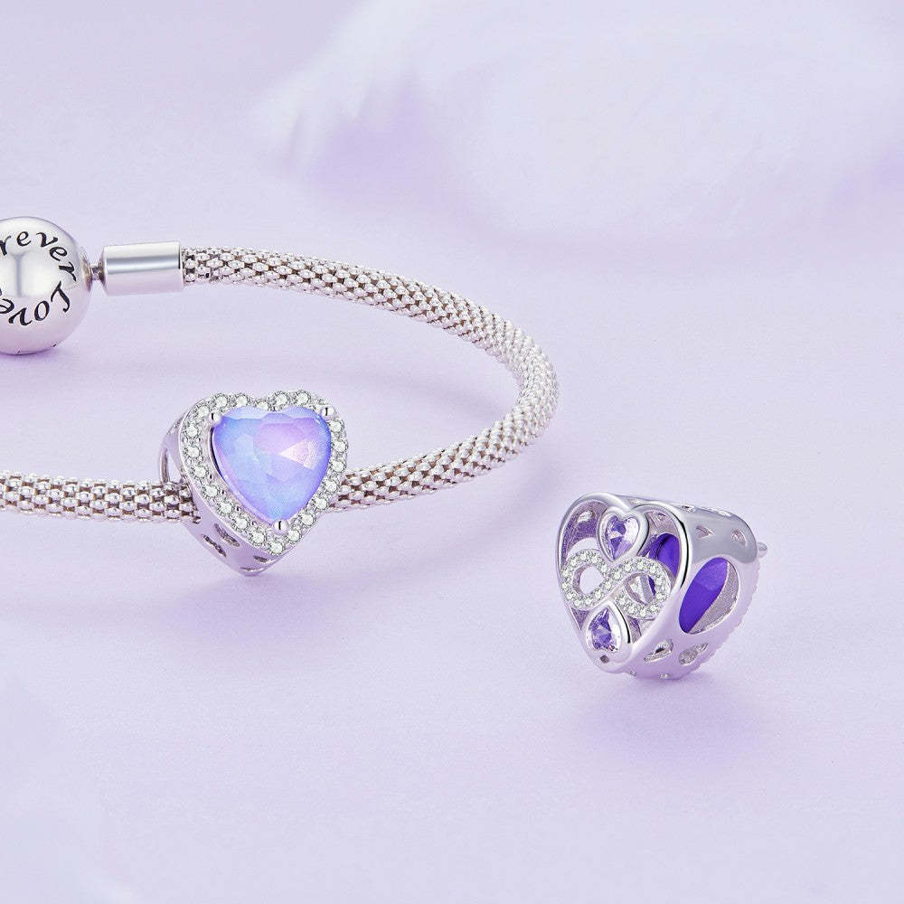 infinite love purple gradient charm 925 sterling silver xs2115