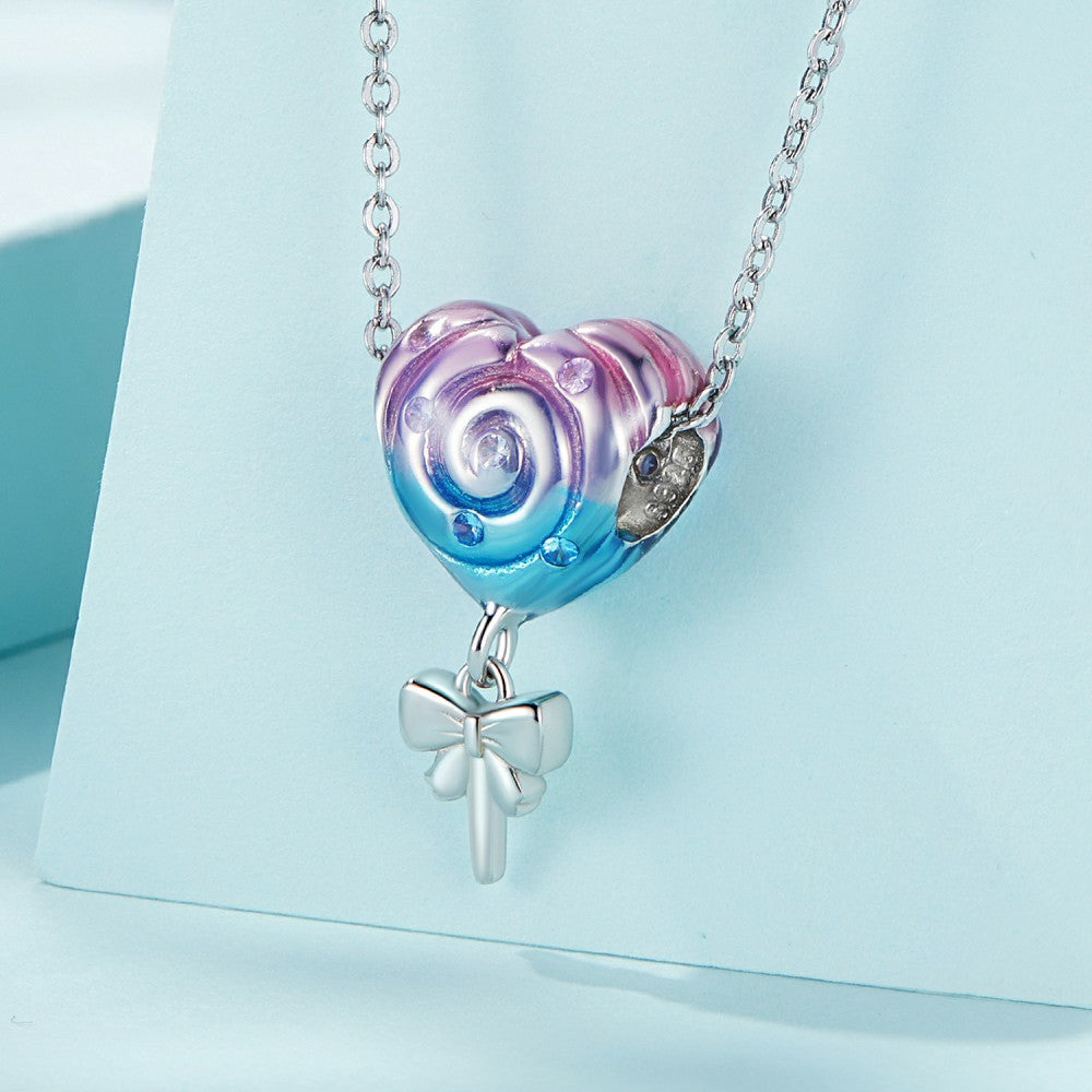 rainbow lollipop blue purple gradient charm 925 sterling silver xs2171