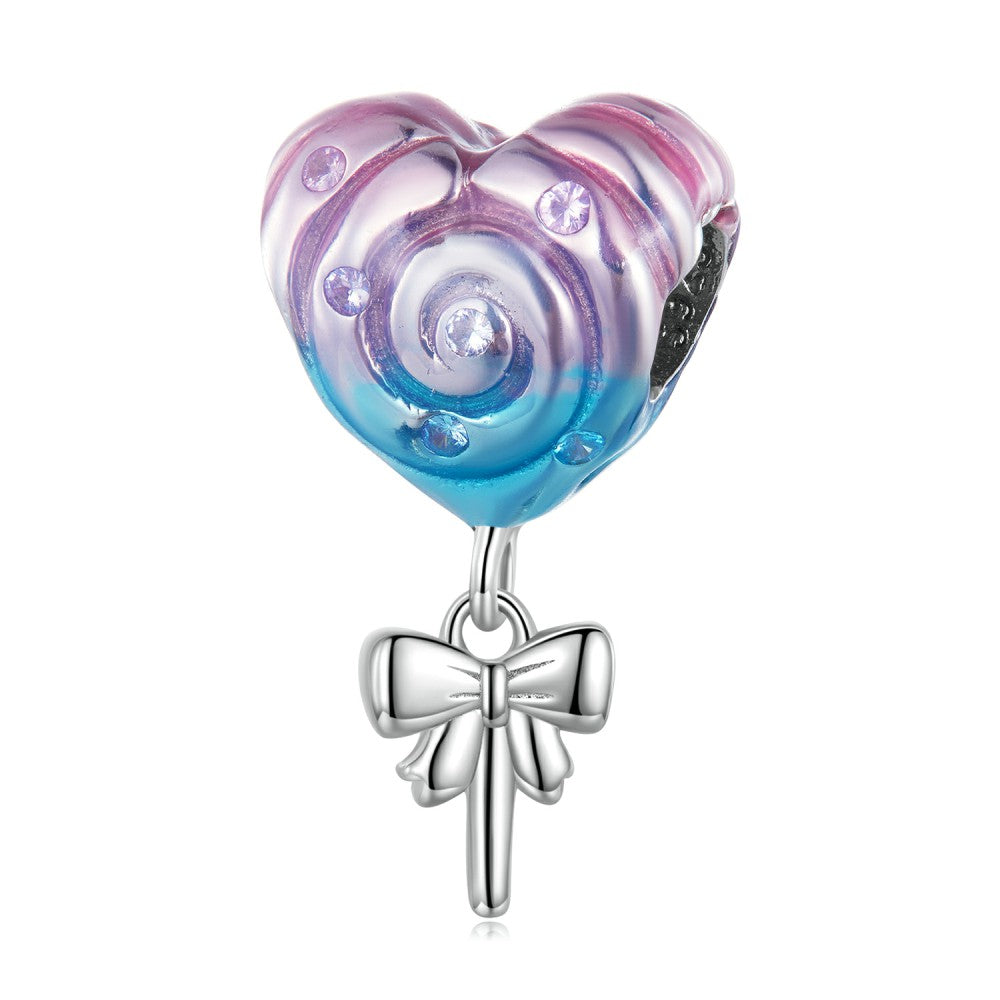 rainbow lollipop blue purple gradient charm 925 sterling silver xs2171