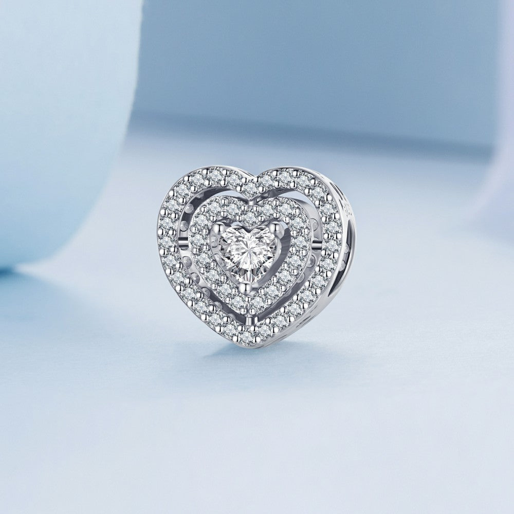 shining heart charm 925 sterling silver xs2188
