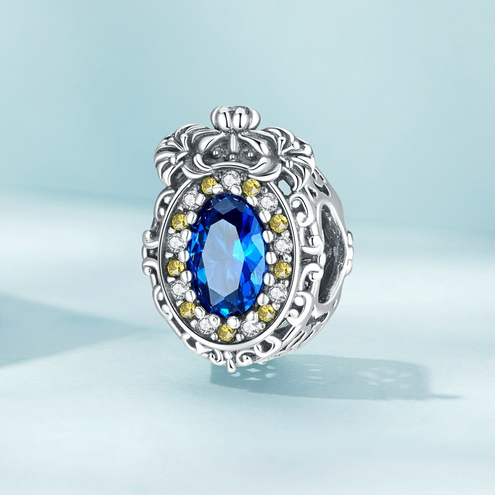 blue zircon gorgeous charm 925 sterling silver xs2201