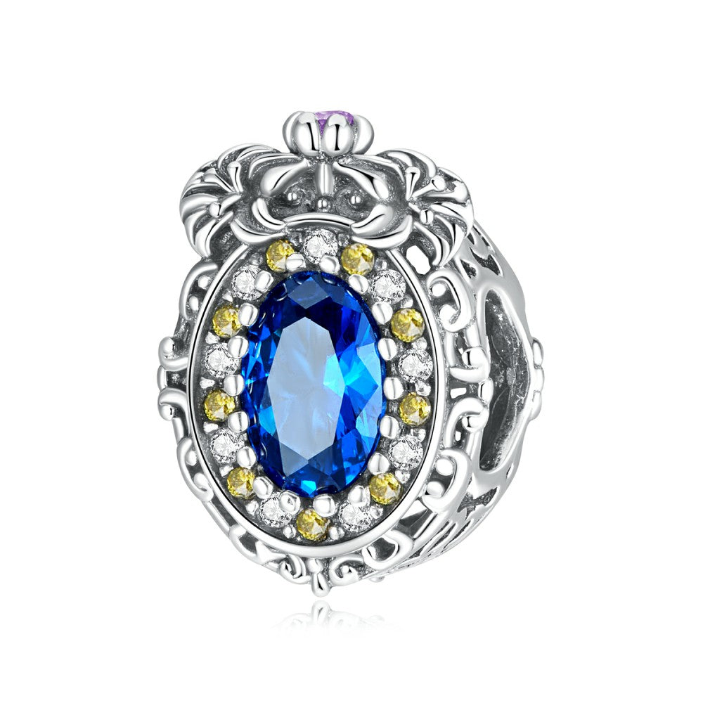 blue zircon gorgeous charm 925 sterling silver xs2201
