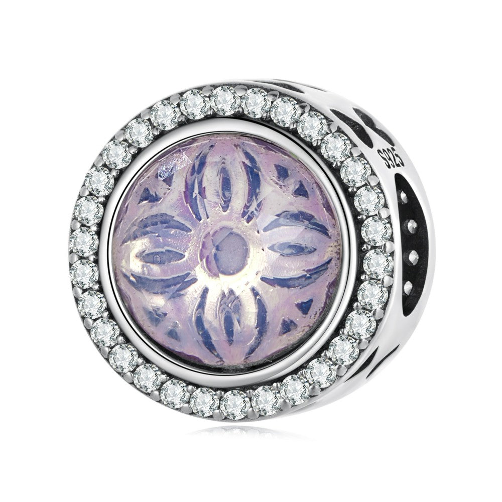 large center stone pink charm 925 sterling silver xs2207