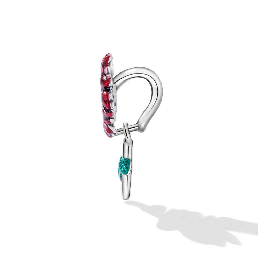 red daisy charm 925 sterling silver mothers day gifts xs2208