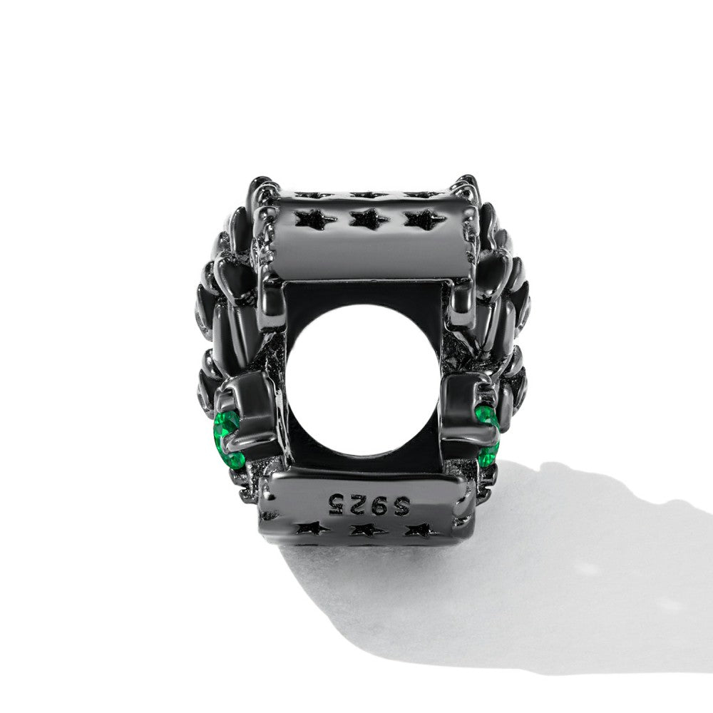 dark moonlight rose charm 925 sterling silver xs2222