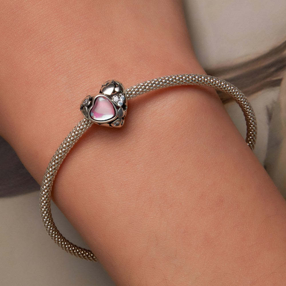 creative love pink charm 925 sterling silver xs2229