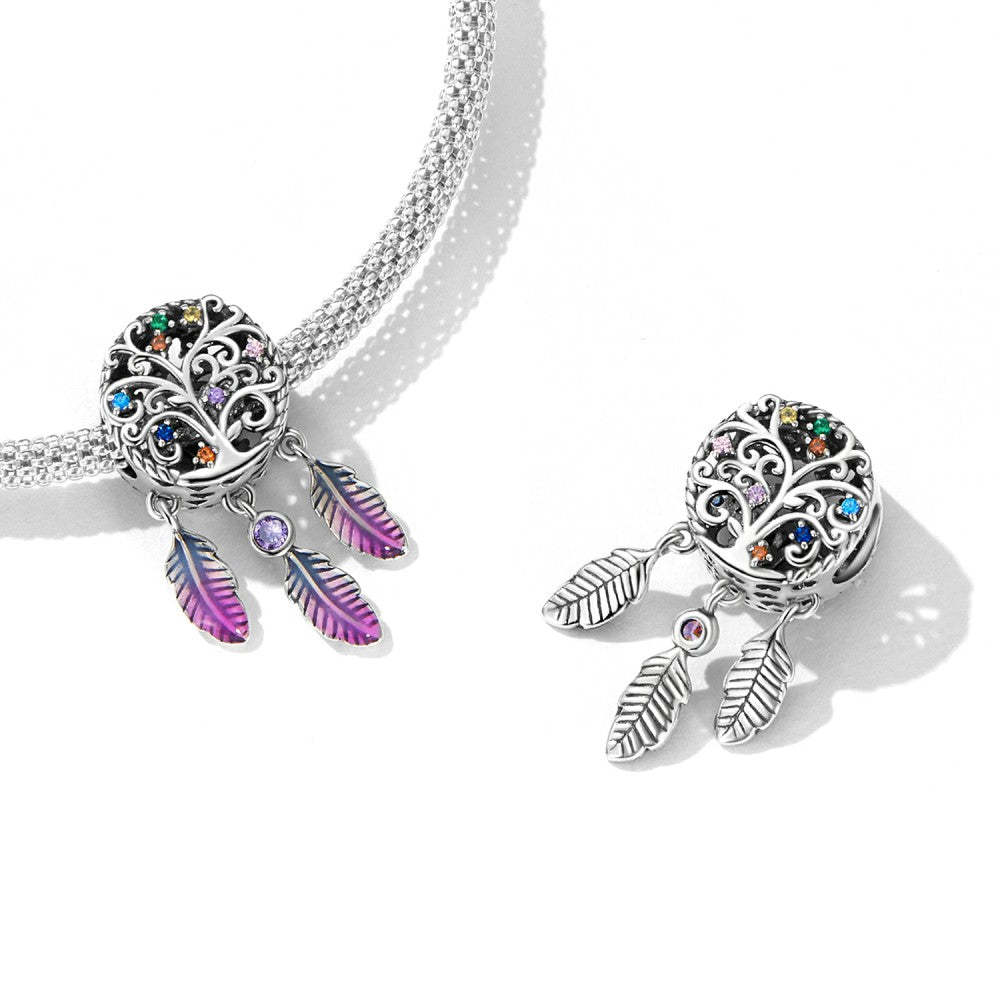 tree of life and dream catcher charm 925 sterling silver xs2232