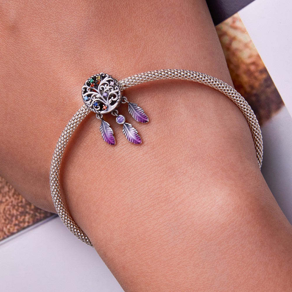 tree of life and dream catcher charm 925 sterling silver xs2232