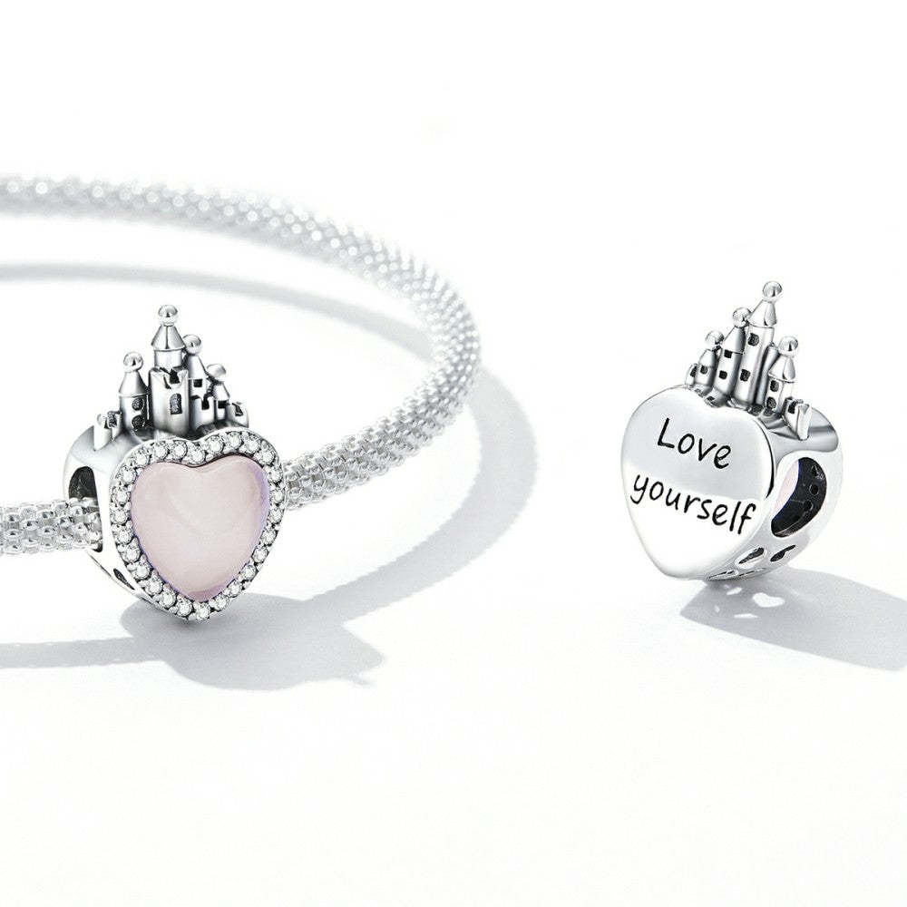 love castle charm 925 sterling silver happy valentines day xs2245
