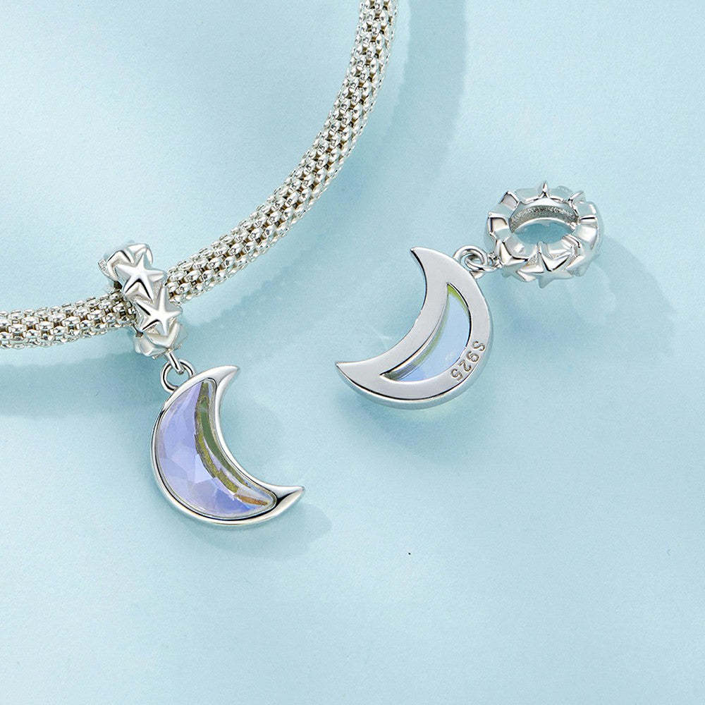 moonlight dangle charm 925 sterling silver yb2258