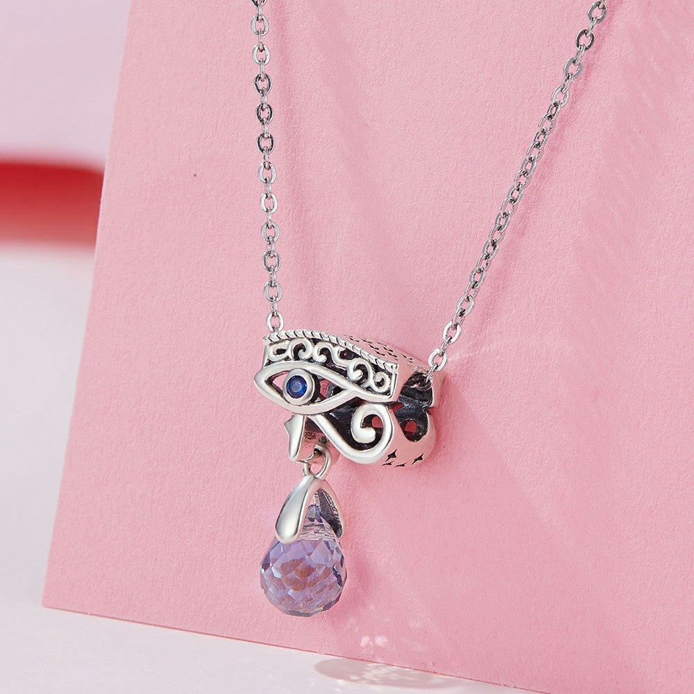 devil eye with water drop dangle charm 925 sterling silver yb2296