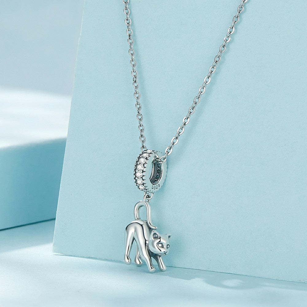 cat dangle charm 925 sterling silver yb2313