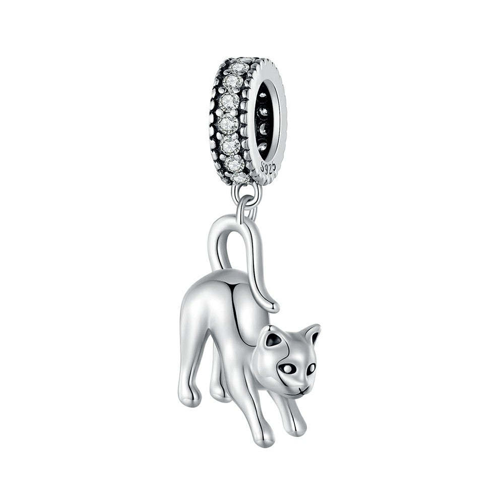 cat dangle charm 925 sterling silver yb2313