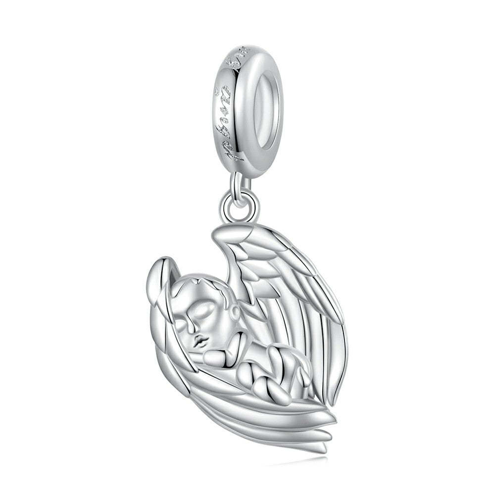 angel baby dangle charm 925 sterling silver yb2344