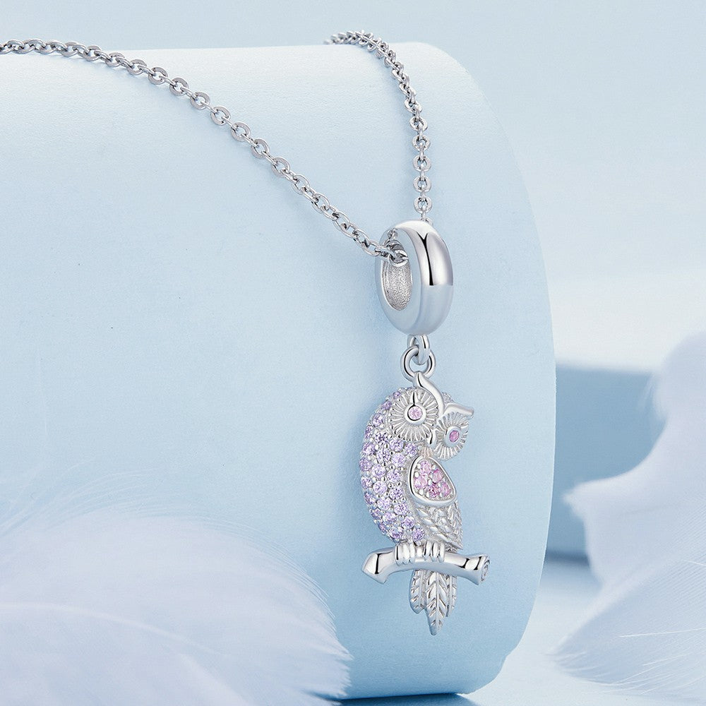 owl dangle charm 925 sterling silver yb2350