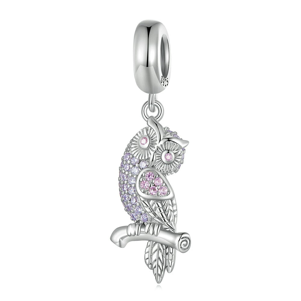 owl dangle charm 925 sterling silver yb2350