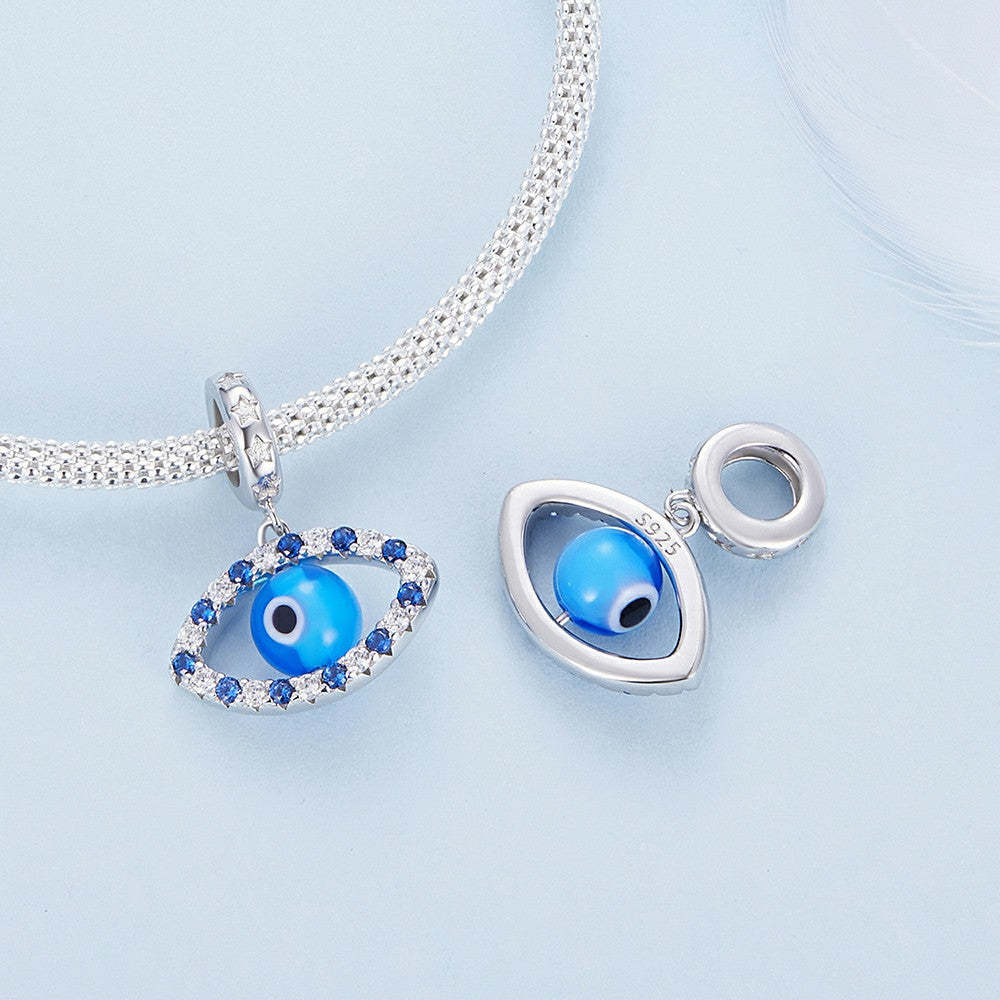 devil eye dangle charm 925 sterling silver yb2355