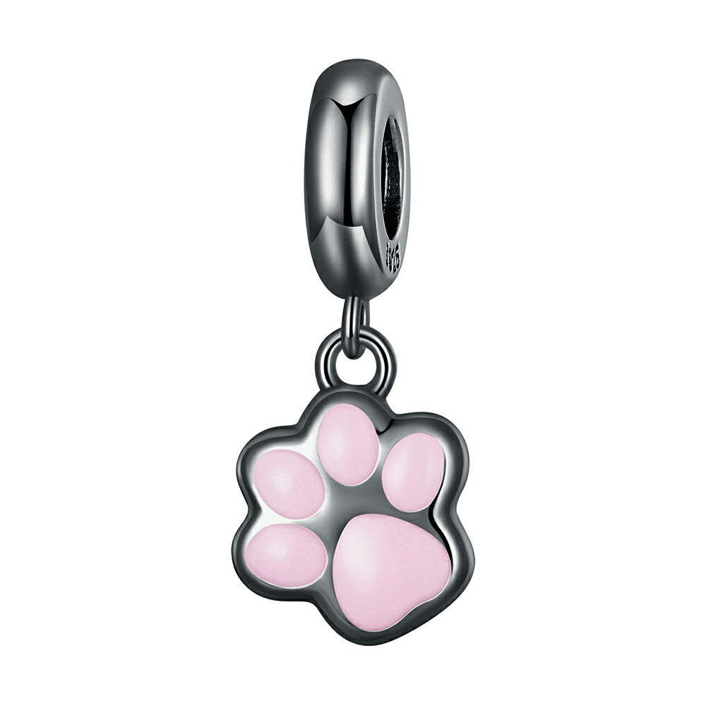 mini black cat claws dangle charm 925 sterling silver yb2358