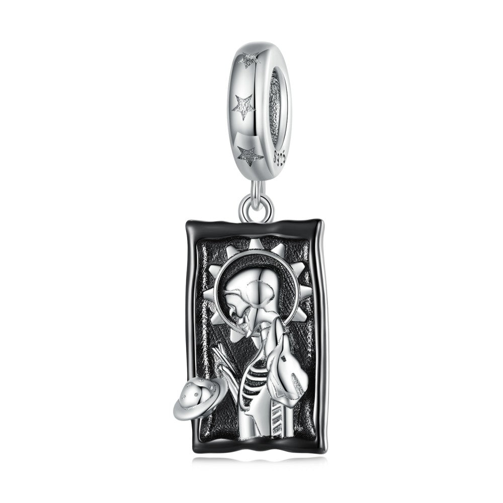 black world tarot dangle charm 925 sterling silver yb2394