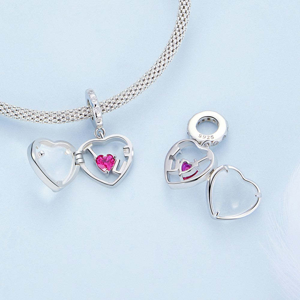 i love you locket dangle charm 925 sterling silver yb2432