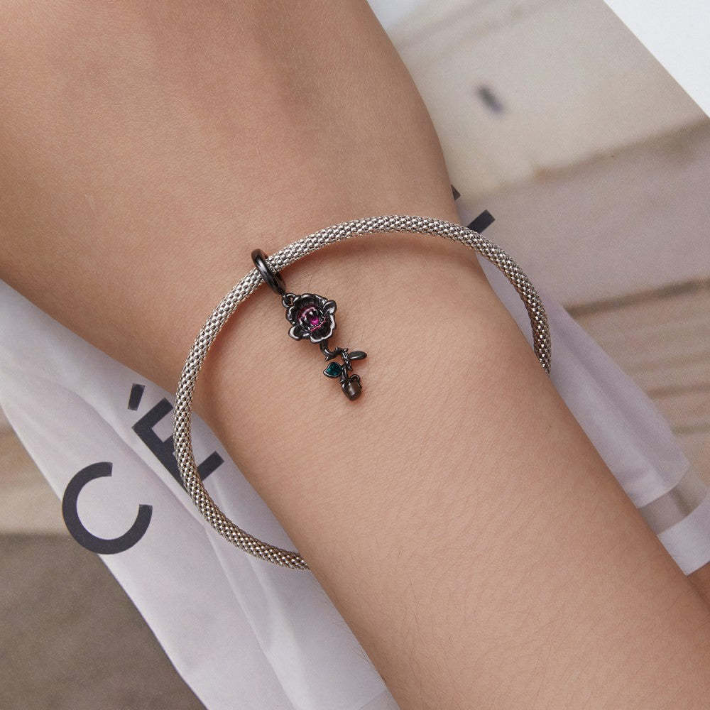 black piranha dangle charm 925 sterling silver yb2445
