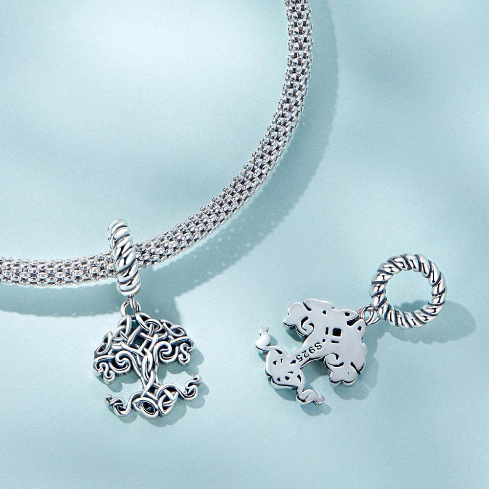 tree of life dangle charm 925 sterling silver yb2466