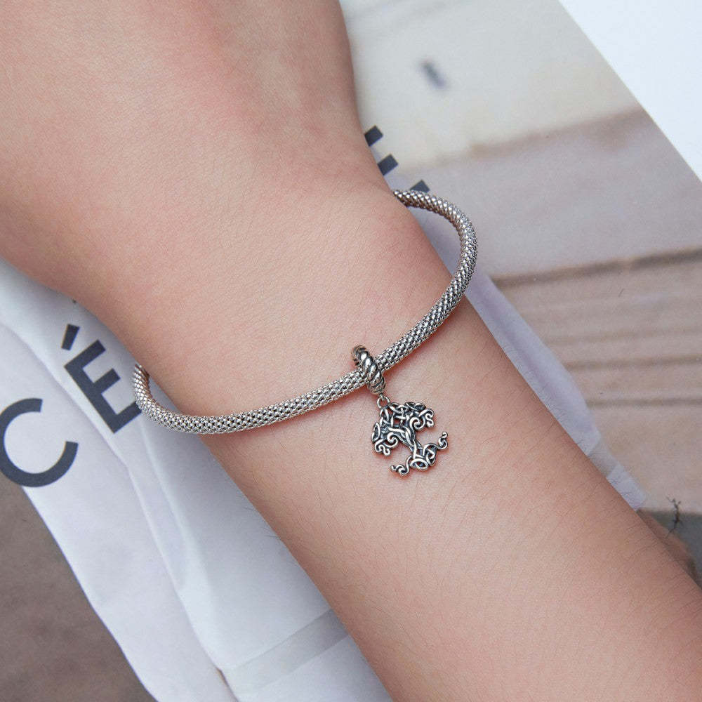 tree of life dangle charm 925 sterling silver yb2466
